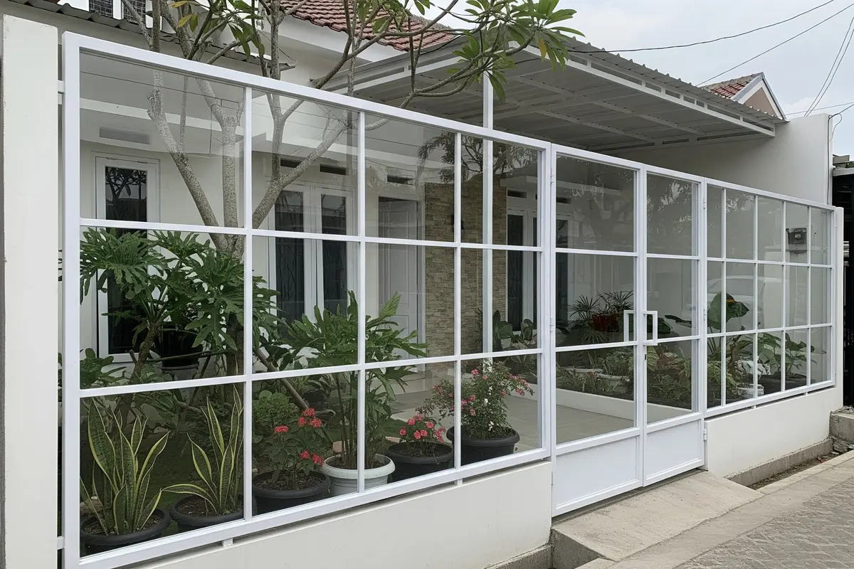 9 Desain Pagar Rumah Minimalis Transparan Kombinasi Kaca dan Besi, Solusi Elegan