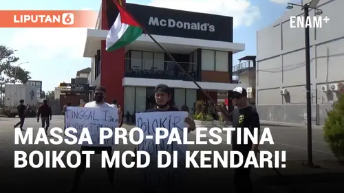 VIDEO: Massa di Kendari Geruduk dan Ajak Boikot McDonald's untuk Bela Palestina