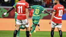 Sadio Mane menjadi pahlawan kemenangan Senegal setelah mencetak gol ke gawang Mesir pada semifinal Piala Afrika 2025, Kamis (15/1/2026) dini hari WIB. (SEBASTIEN BOZON / AFP)