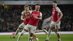 Lima gol Arsenal dicetak Leandro Trossard, kemudian Ben White menyumbang dua gol. Mantan pemain Chelsea, Kai Havertz, juga melesakkan dua gol. (AP Photo/Kin Cheung)