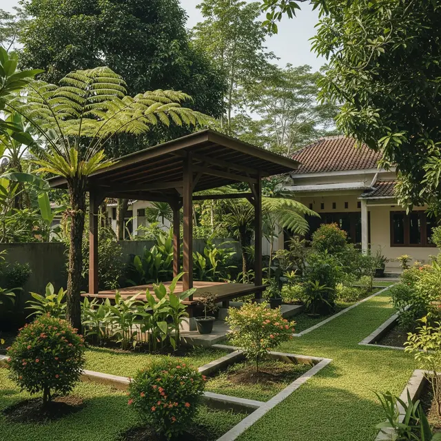 9 Ide Gazebo Rumah Kampung Minimalis, Inspirasi Ruang Santai dengan Nuansa Alami