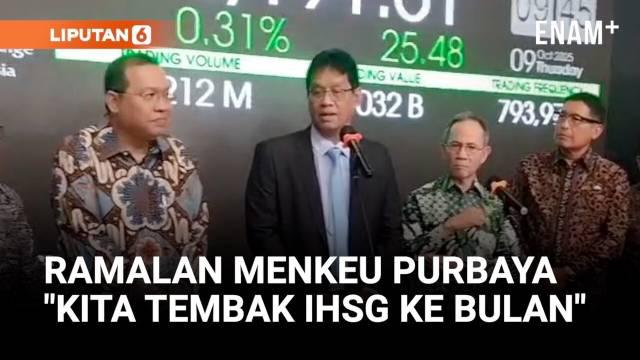 Menteri Keuangan (Menkeu), Purbaya Yudhi Sadewa menegaskan, optimismenya terhadap kinerja Indeks Harga Saham Gabungan (IHSG) ke depan.