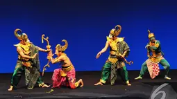 Pementasan wayang orang ini digelar oleh Dinas Pariwisata dan Kebudayaan Provinsi DKI Jakarta bertujuan melestarikan budaya Betawi dan dikemas dengan artistik, Jakarta, Jumat (7/11/2014)(Liputan6.com/Andrian M Tunay)