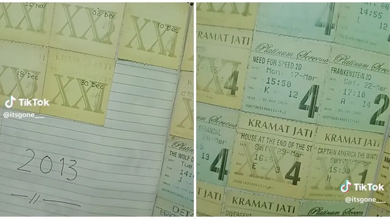 Hargai Momen Bareng Pacar, Pria Ini Koleksi Tiket Nonton Bioskop Selama Pacaran