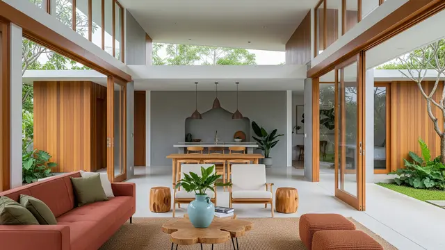 Gambar Rumah Minimalis Modern Kekinian dengan Sentuhan Alami/ Ilustrasi AI