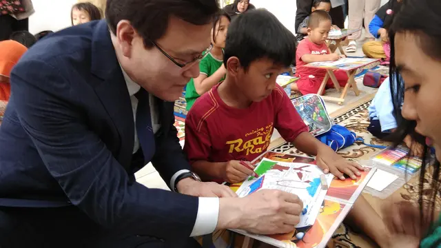 Kunjungan Chairman of FSC (Financial Service Commission) Korea Selatan ke RPTRA Jaka Teratai, Pulo Gadung, Jakarta Timur