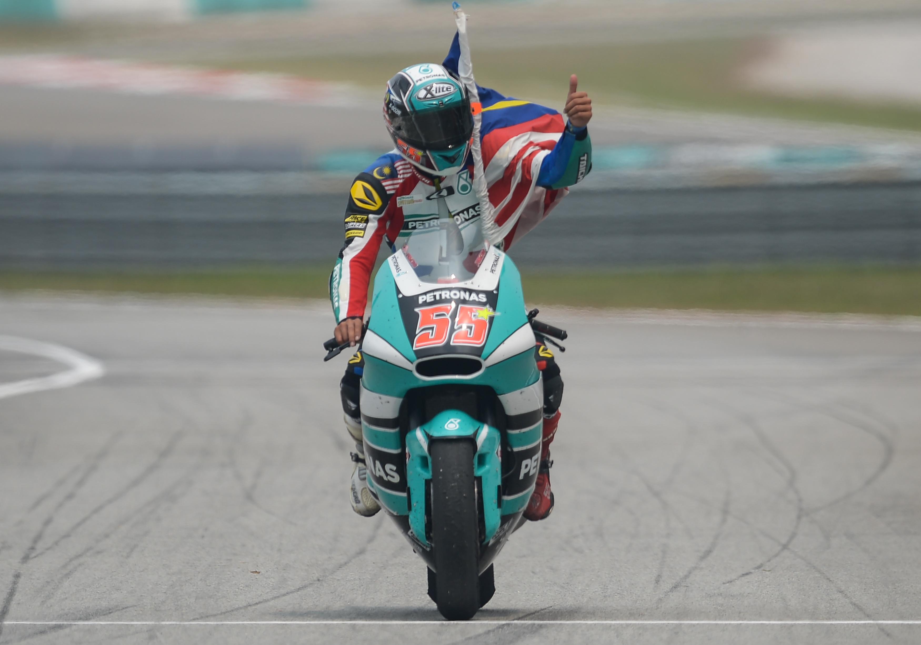 Pembalap Malaysia, Hafizh Syahrin (MOHD RASFAN / AFP)