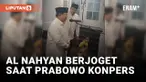 Kocak! Al Nahyan Berjoget Girang saat Prabowo Bicara di Konferensi Pers