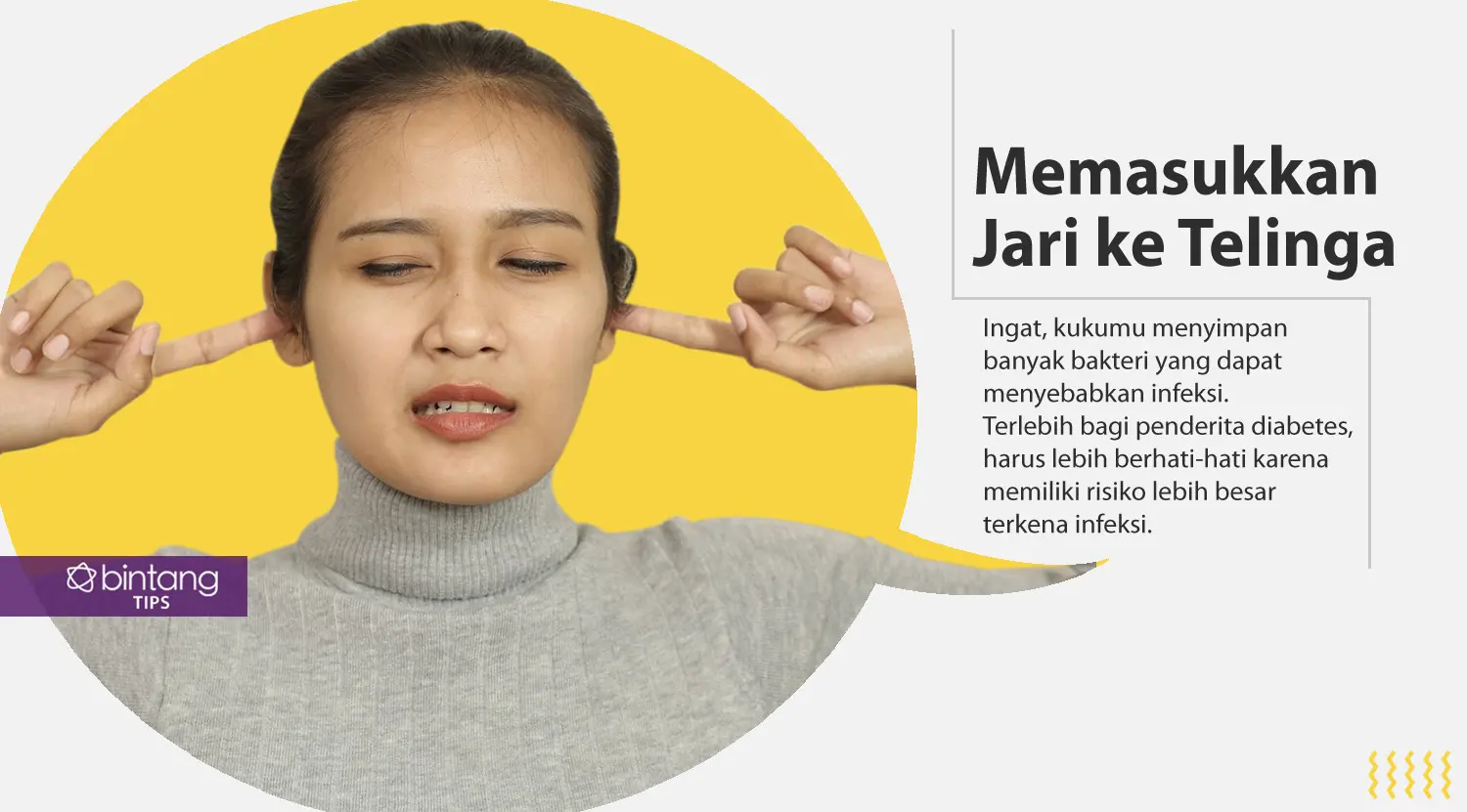 jangan lakukan ini kalau nggak mau telingamu kesakitan. (Foto: Daniel Kampua, Digital Imaging: Nurman Abdul Hakim/Bintang.com)