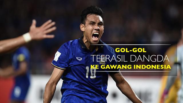 Video gol-gol striker Thailand, Teerasil Dangda, ke gawang Timnas Indonesia di Piala AFF 2016.