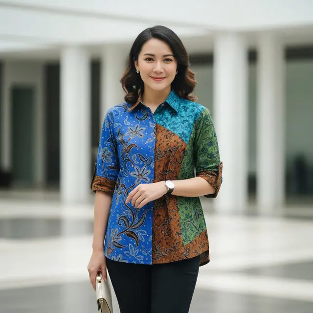 Model Atasan Batik Wanita Elegan Panjang untuk Lebaran dan Kondangan