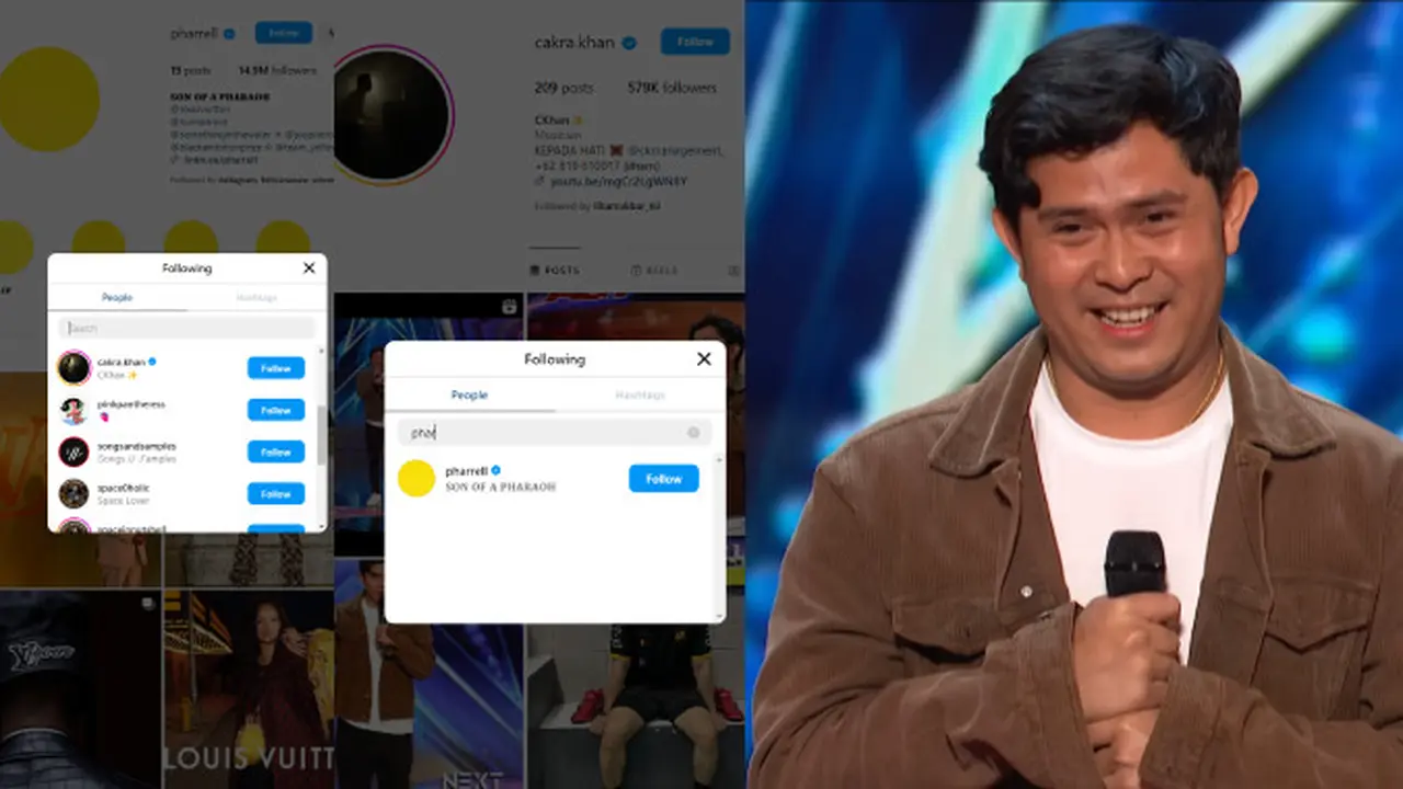 Suara Emas Cakra Khan Guncang Panggung America Got Talent, Pharrell Williams Langsung Follow Instagram-nya!