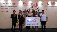 Manajemen Daihatsu dan PBSI meresmikan turnamen Daihatsu Indonesia Masters 2023 (ist)