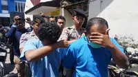 Tersangka kasus kematian mahasiswa UII saat Diksar Mapala. (Liputan6.com/Fajar Abrori) 