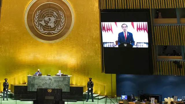 FOTO: Pidato Virtual Presiden Jokowi di Sidang Majelis Umum PBB