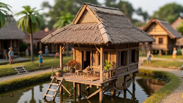 Model Rumah Desa Ukuran Kecil dengan Teras Nyaman