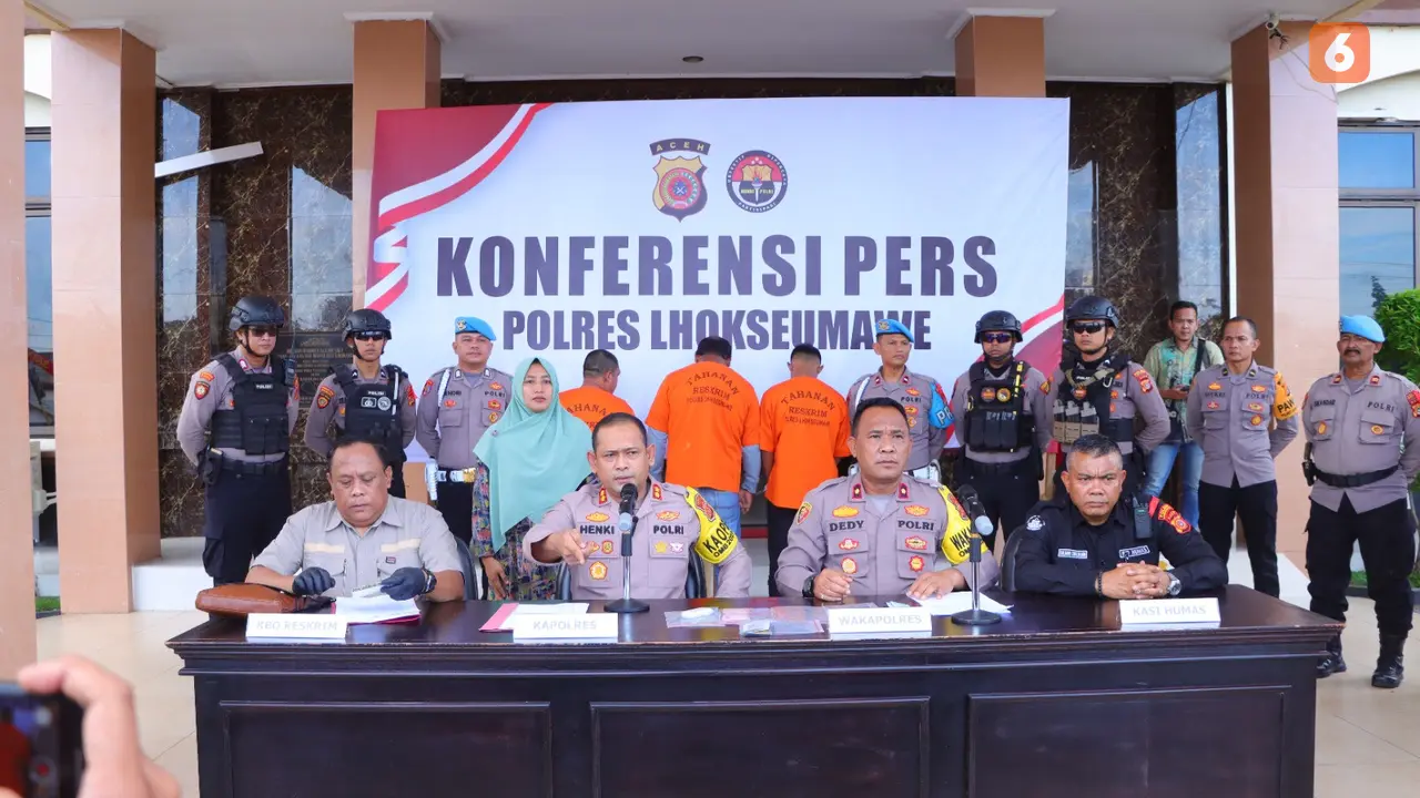 Polres Lhokseumawe tangkap tiga warga bantu pengungsi Rohingya Kabur (Liputan6.com/Istimewa)