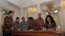 Turut hadir Wakil Gubernur DKI Jakarta, Basuki Tjahaja Purnama, Presiden IPA, Lukman Mahfoedz dan Kepala Badan Pengelolaan Keuangan Daerah (BPKD) DKI Jakarta, Endang Widjajanti, (18/9/14). (Liputan6.com/Herman Zakharia)