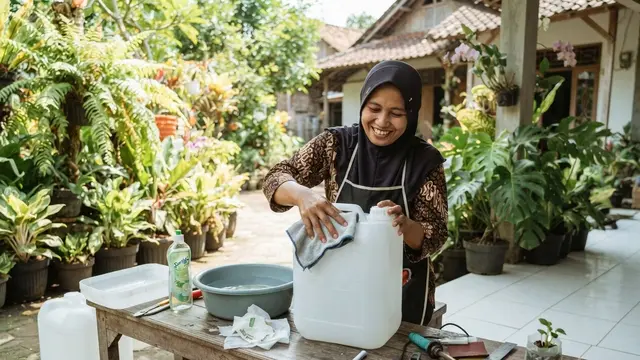 Cara Membuat Akuarium Outdoor dari Jeriken Bekas