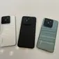 Xiaomi 14, HP Flagship Xiaomi terbaru yang hadir dalam tiga opsi warna yakni White, Black, dan Jade Green. (Liputan6.com/ Agustin Setyo Wardani)