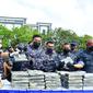 Konfrensi pers TNI AL berhasil menggagalkan penyelundupan kokain senilai R1,25 Triliun (Dokumentasi TNI AL)