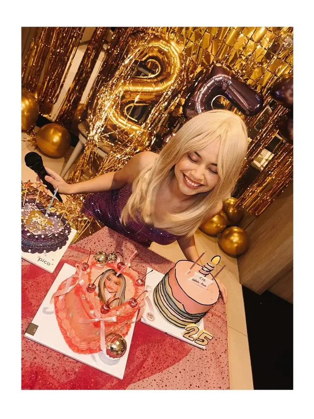 Hanggini rayakan ulang tahunnya yang ke-25 bertemakan Hannah Montana (Instagram/@hanggini)
