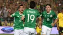 Meksiko memastikan lolos ke perempatfinal Copa America 2016 setelah mengalahkan Jamaika dengan skor 2-0 di Stadion Rose Bowl, Pasadena, Jumat (10/6/2016). (AFP/Mark Ralston)