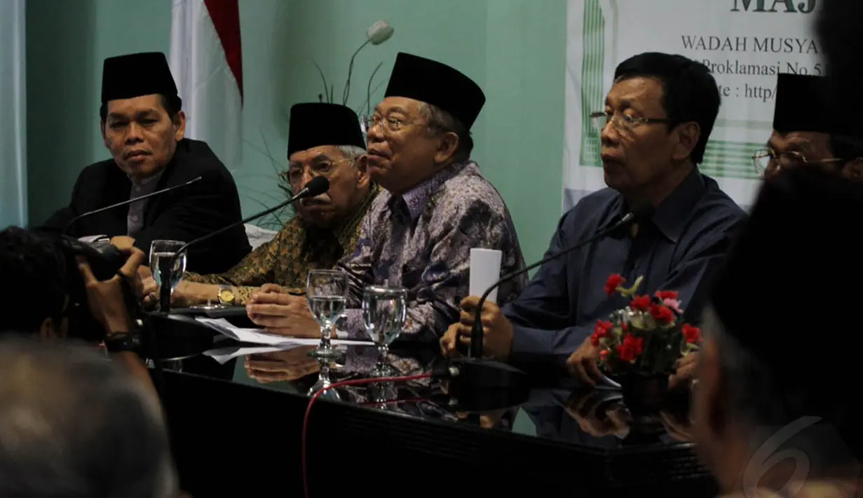 Suasana jumpa pers terkait penolakan penambahan agama baru selain enam agama yang sudah diakui di Indonesia, Jakarta, Kamis (13/11/2014).  (Liputan6.com/Johan Tallo)