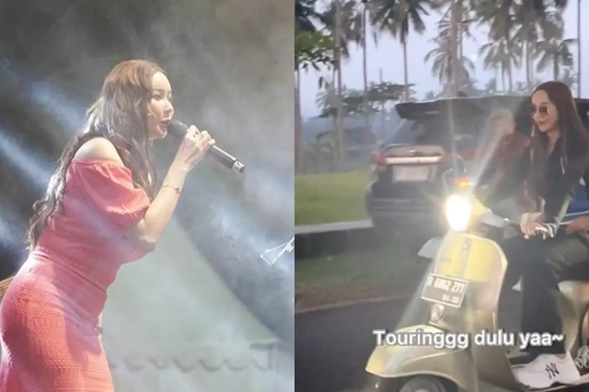 7 Potret Aura Kasih Liburan Pangandaran, Seru Manggung Hingga Naik Scooter