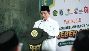Semarak HUT RI ke-81, Kemenag Ajak 50 Ribu Masjid Bersih-Bersih