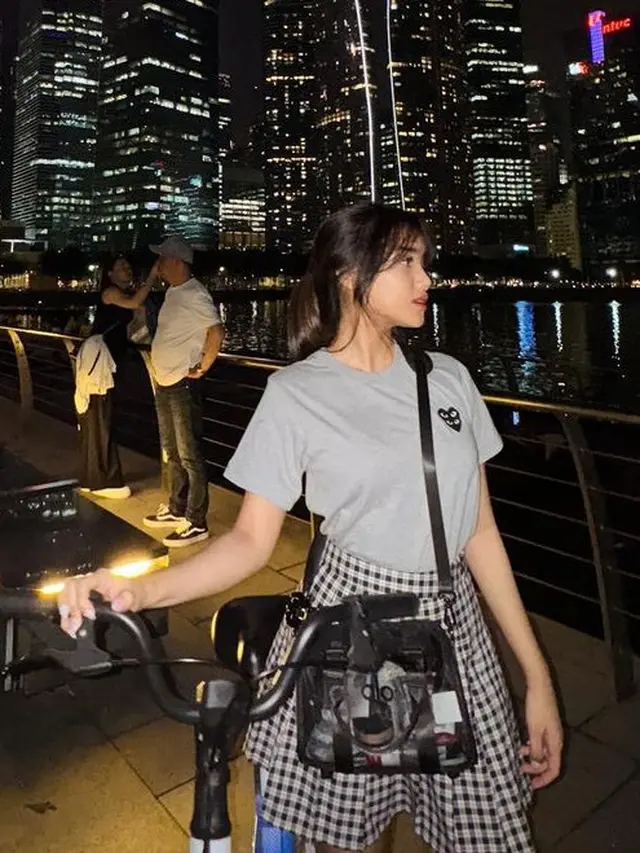 Fuji liburan di Singapura. [@fuji_an]