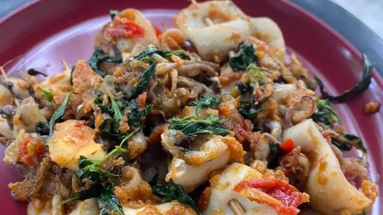 Resep sate cumi bumbu kemangi. (dok. Cookpad @nismaokky26)