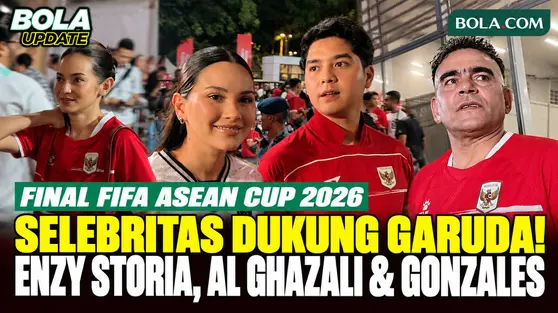 Enzy Storia, Al Ghazali dan Alyssa Daguise hingga Cristian Gonzales Dukung Langsung Timnas Indonesia di Final FIFA ASEAN Cup 2026
