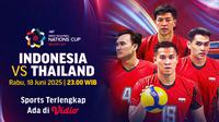 Nonton AVC Men’s Nation Cup 2025: Indonesia vs Thailand streaming di Vidio. Jangan lewatkan perjuangan timnas voli putra Indonesia di ajang AVC Men's Nation Cup 2025 melawan Thailand hanya di Vidio. (sum. doc. vidio.com)