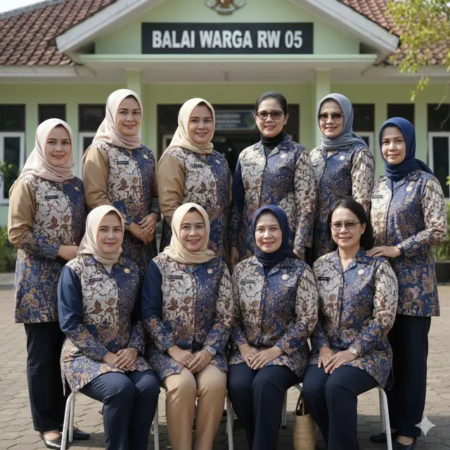 Inspirasi Model Seragam Batik Ibu PKK 2026 (Foto: Gemini AI)