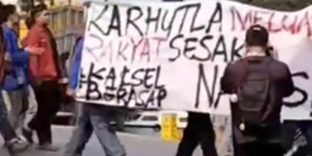 Demo Mahasiswa di Kalsel, Tuntut Kabut Asap Hilang Dalam 2 Minggu