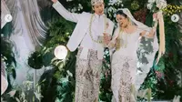 Gaya Tristan Juliano dan Narrel Amara Menikah Berbusana Pengantin Jawa, Kenakan Kain Jarik Bermotif Sawal Garuda