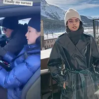 Maudy Ayunda tampil berbeda dengan gaya yang lebih maskulin saat berada di Italia. [@maudyayunda]