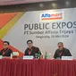 Corporate Secretary PT Sumber Alfaria Trijaya Tbk (AMRT) Tomin Widian dalam agenda&nbsp; Public Expose yang berlangsung pada Kamis 16 Mei 2024. (Pramita/Liputan6.com)