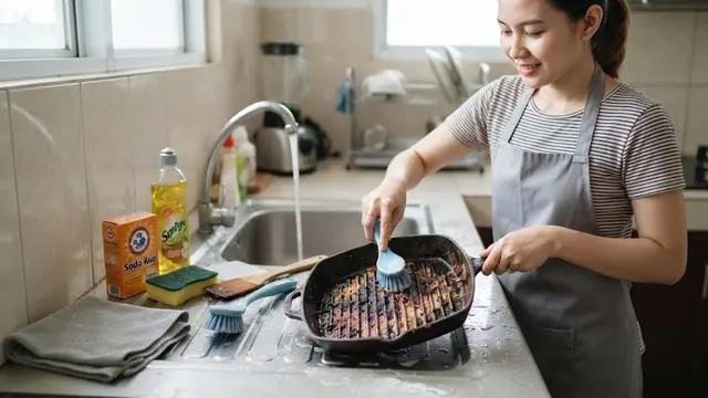 Cara Bersihkan Grill Pan