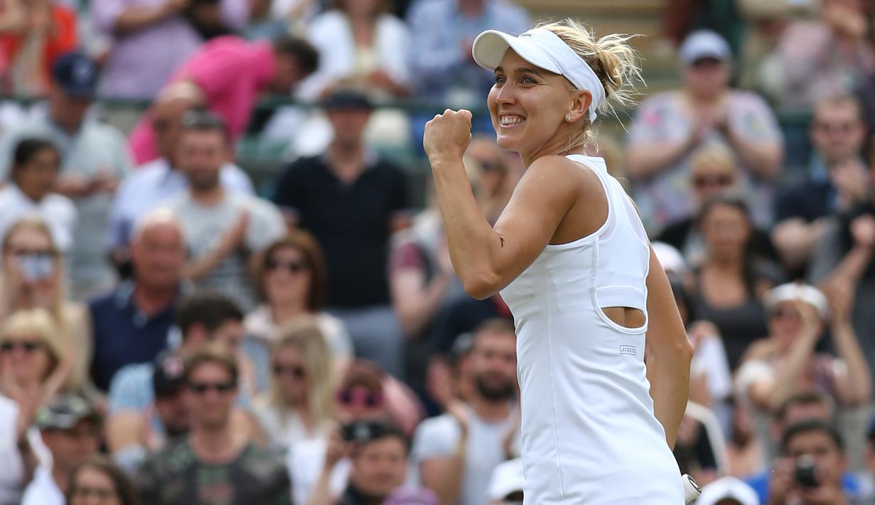 Petenis Russia, Elena Vesnina  saat ini berada pada peringkat ke-50 WTA. (AFP/Justin Tallis)