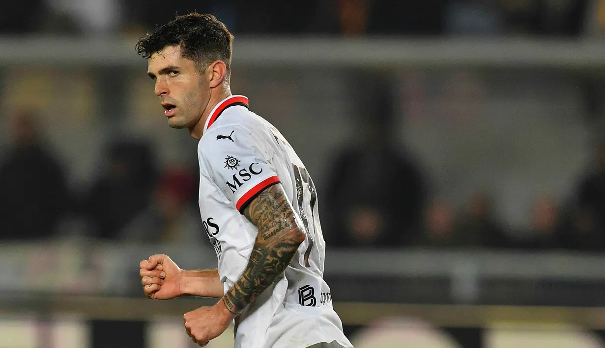 AC Milan saat ini memiliki 44 poin di peringkat delapan. Mereka masih cukup jauh dari empat besar. Di sisi lain, Lecce tertahan di posisi 16 dengan 25 poin. (Giovanni Evangelista/LaPresse via AP)