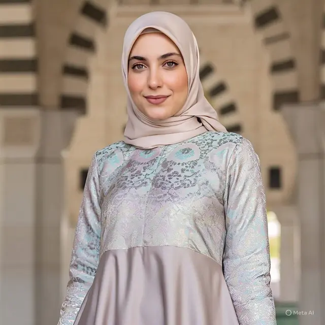 Gamis Brokat Peplum