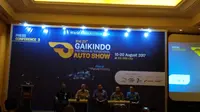 GIIAS 2017 bakal menghadirkan 32 pabrikan mobil dengan peluncuran 40 kendaraan terbaru, Rabu (19/7/2017). (Bola.com/Andhika Putra)