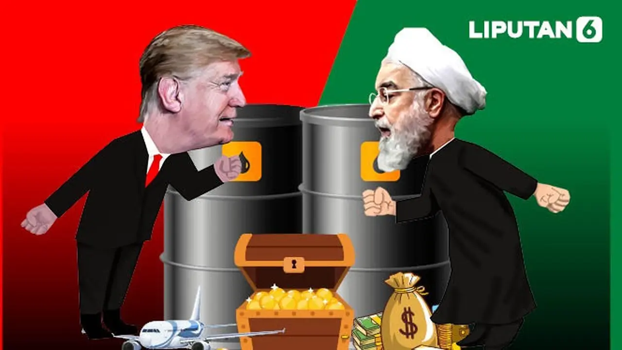 Banner Infografis Dampak Global Konflik AS Vs Iran