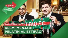 Berita video pergerakan mengejutkan di bursa transfer kali ini, mantan legenda Liverpool, Steven Gerrard, resmi menjadi pelatih klub asal Arab Saudi Al Ettifaq.
