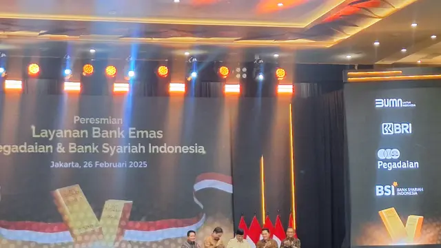 Presiden Prabowo Subianto resmi meluncurkan layanan Bank Emas atau bullion bank pertama dalam sejarah Indonesia, pada Rabu (26/2/2025).