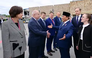 Presiden Prabowo Subianto tiba di Bandara Internasional Pulkovo, St. Petersburg, Federasi Rusia, Rabu, 18 Juni 2025. (Foto Biro Pers Sekretariat Presiden-Laily Rachev)