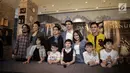 Para pemain Danur 2: Maddah saat menggelar konferensi pers di Jakarta, Selasa (6/2). (Liputan6.com/geekimages)