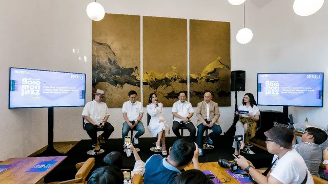 Andien saat menghadiri konferensi pers International Golo Mori Jazz 2025 di Jakarta, Rabu (5/3/2025). (Foto: Dok. Tim IGMJ 2025)